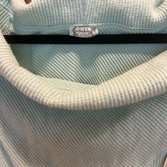 Free People Aqua Off-Shoulder Bodysuit - Picture 4 of 7